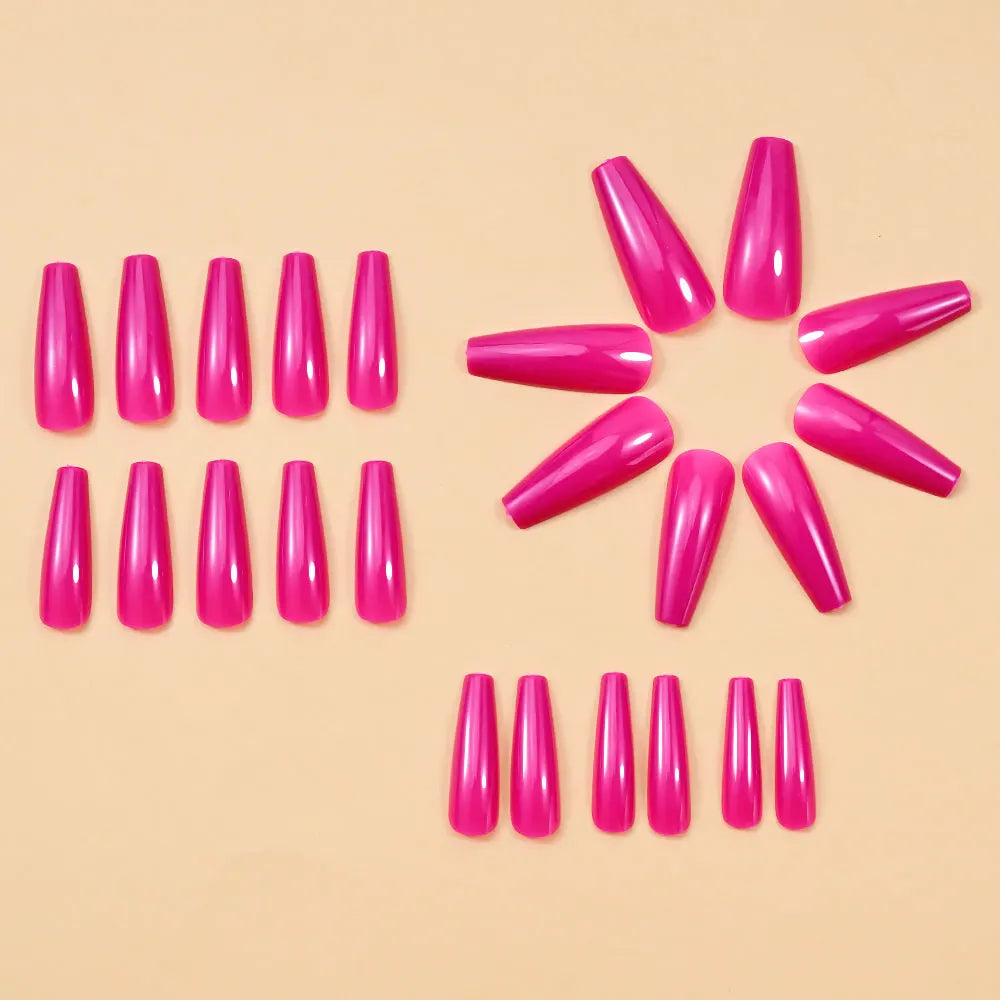 576pcs Artificial Nail Tips Set – Multi Color Long Nails Kit