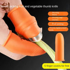 Silicone Finger Vegetable Peeler & Thumb Knife – Safe Kitchen Cutting Protector