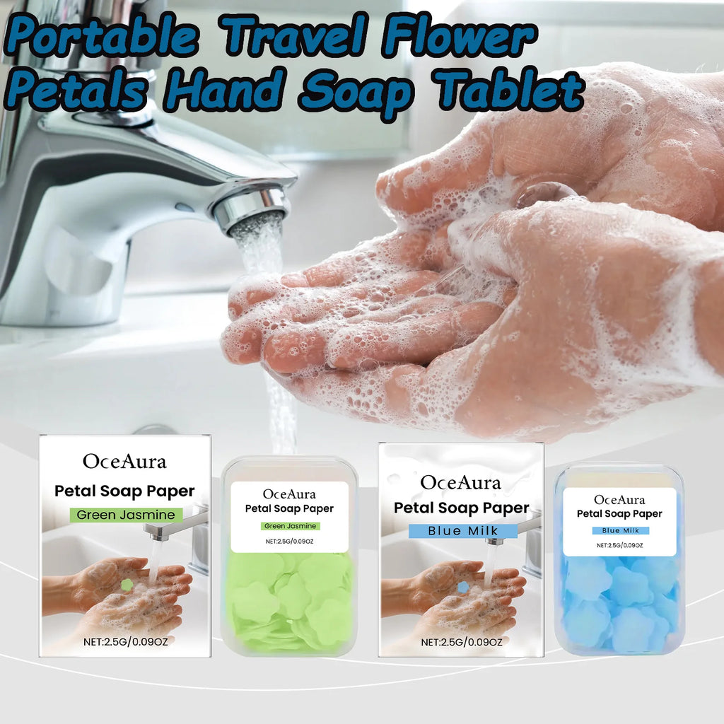 Flower Paper Soap Sheets – Portable Travel Hand Wash Soap (Box Pack) 🌸