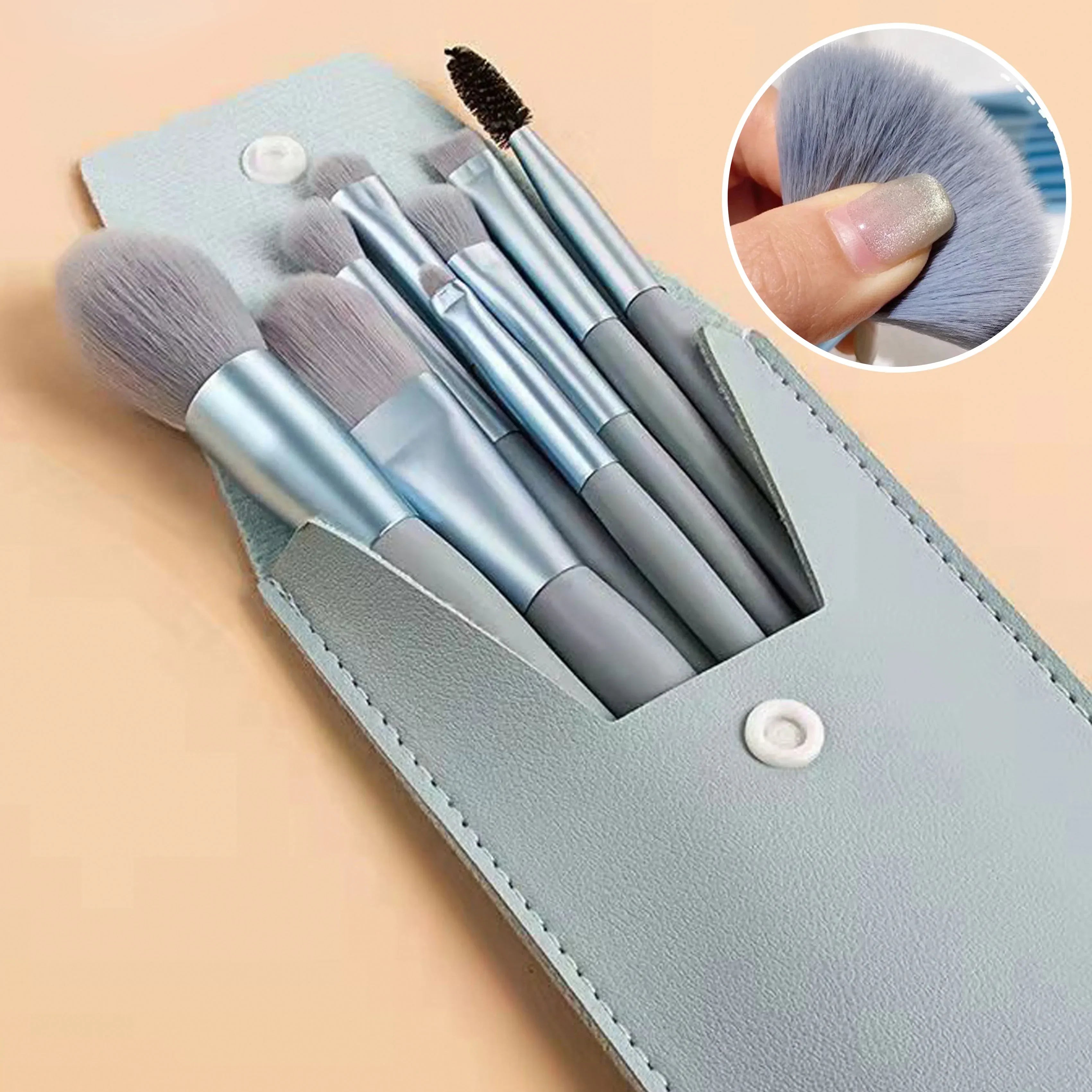 8pcs Makeup Brush Set – Soft Professional Cosmetic Brushes Kit for Face & Eyes