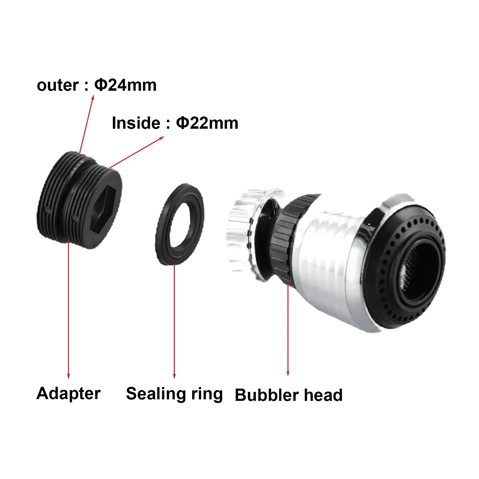 Turbo Flex Faucet – 360° Flexible Kitchen Sink Sprayer Attachment