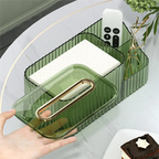2 in 1 Acrylic Tissue Box Holder – Multifunctional Cosmetic & Tissue Organizer for Vanity & Bathroom