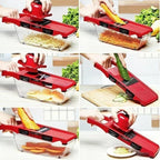 10 in 1 Mandoline Vegetable Chopper & Slicer – Multi Blade Kitchen Cutter with Storage Box