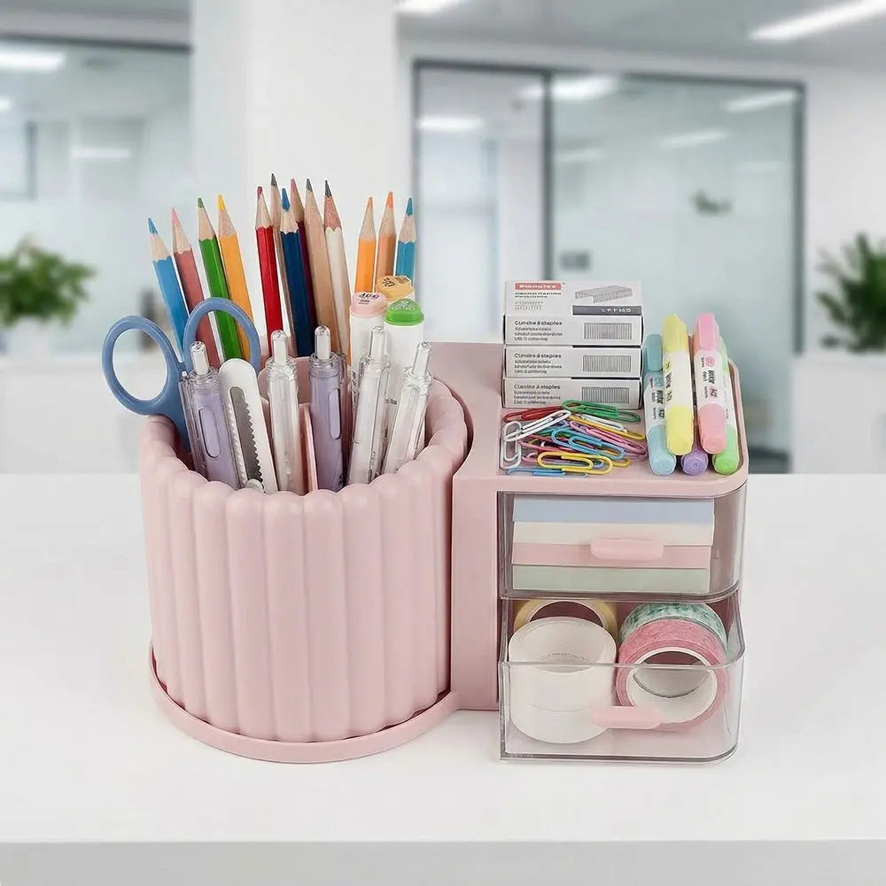 Multipurpose Drawer Cosmetic Storage Box – Pen Holder & Makeup Organizer with Drawers