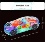 Transparent Police Concept Car Toy for Kids – Light & Gear Motion Puzzle Car