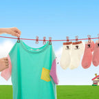 Portable Clothesline 185CM with 12pcs Clips for Home