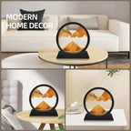 3D Moving Sand Art Hourglass – Deep Sea Quicksand Round Glass Decor