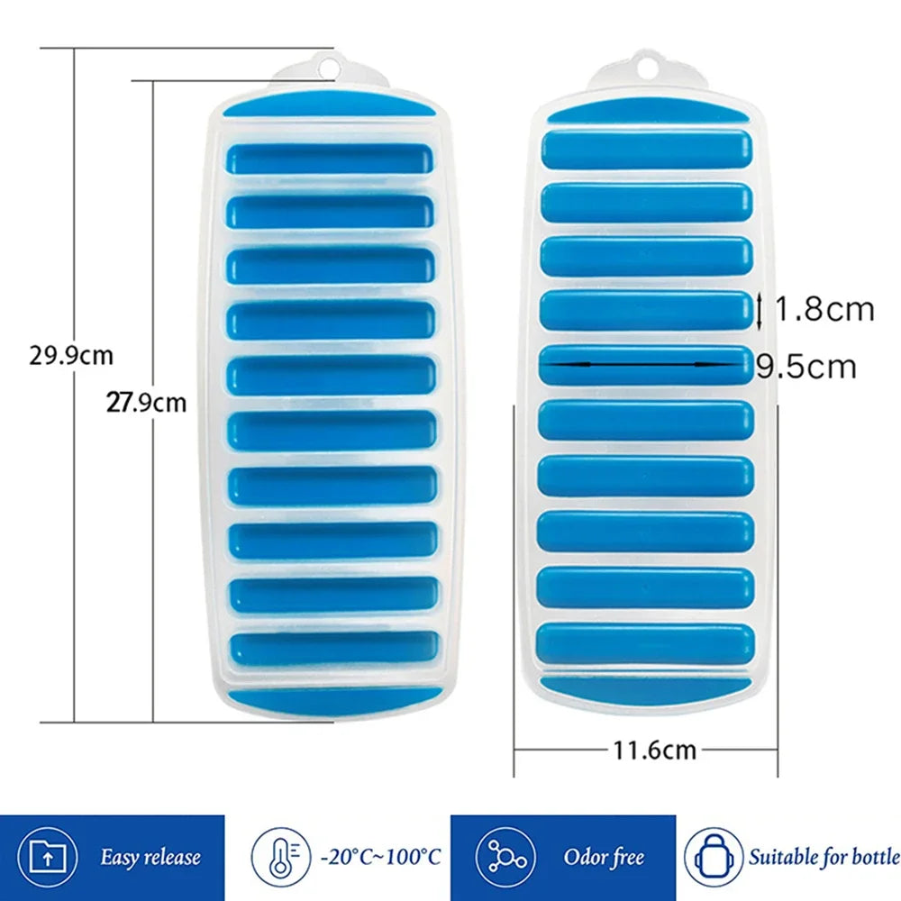 Pack of 2 Button Ice Cube Tray – Press Type Ice Mold | Easy Release Ice Cube Maker for Drinks