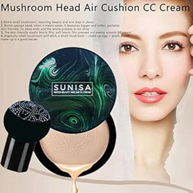 Air Cushion CC Cream Foundation – Mushroom Head Makeup for Flawless Natural Glow