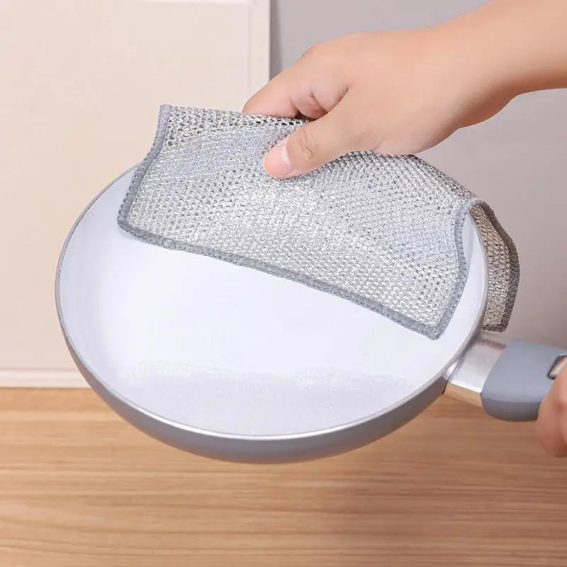 Wire Cleaning Cloth (Pack of 10) – Heavy Duty Metal Scrubber Pads | Non-Scratch Kitchen Cleaning Cloth