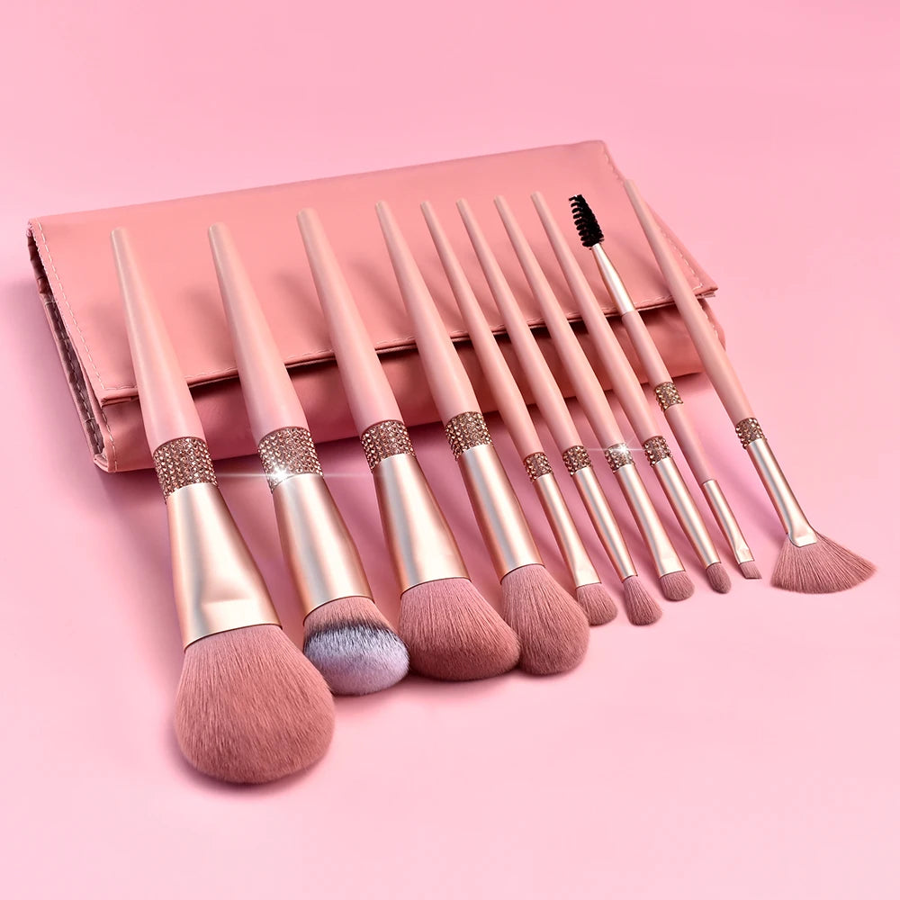 BH Cosmetics 12pcs Makeup Brush Set with Bucket Holder – Super Soft Professional Cosmetic Brushes Kit