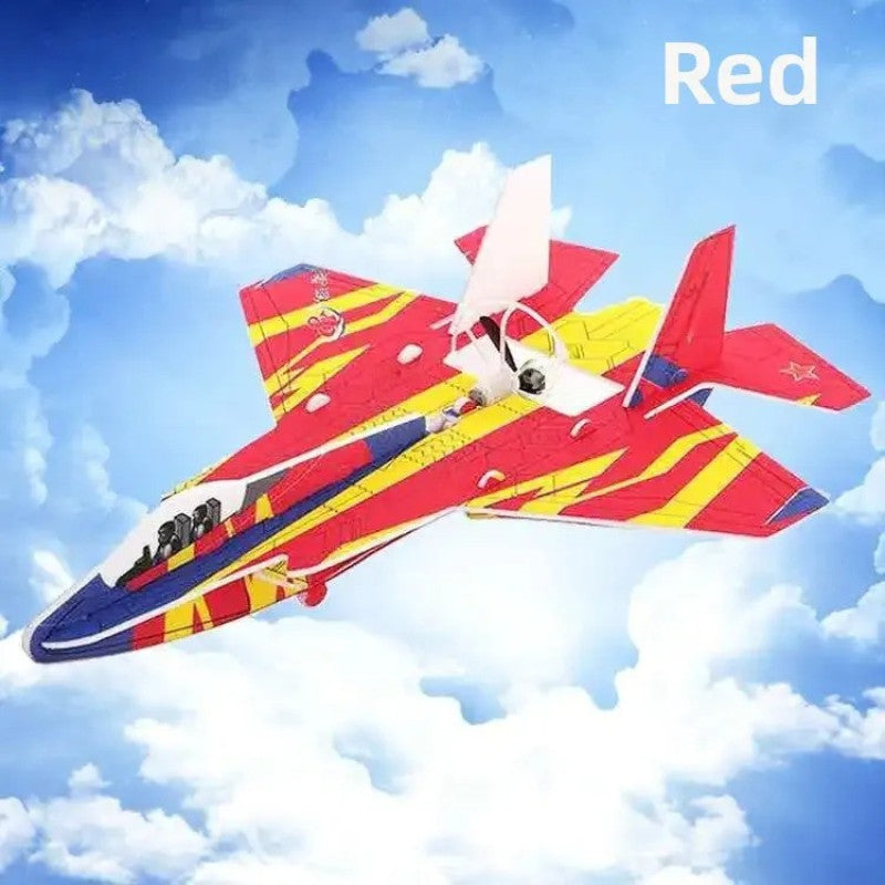 Electric Airplane Toy for Kids | LED Light Flying Glider Aircraft