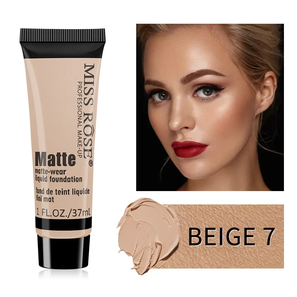 Miss Rose Matte Foundation – Long Lasting Full Coverage Liquid Foundation