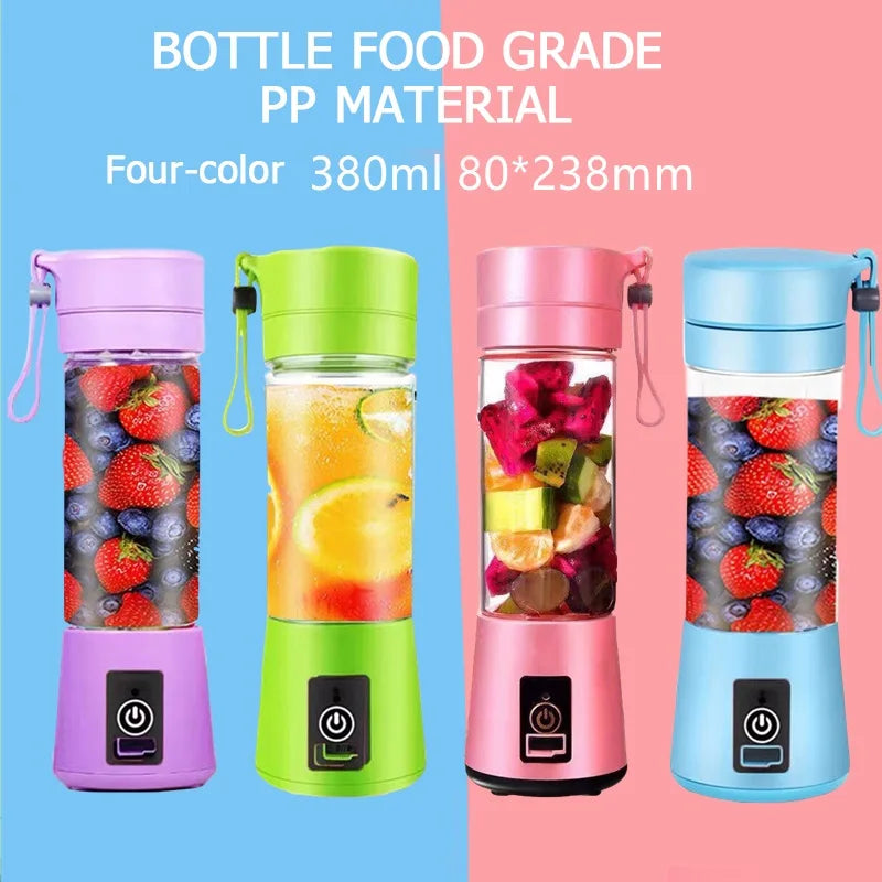 USB Rechargeable Juicer 6 Blades Electric Blender Portable Mixer