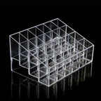 24 Grid Makeup Organizer – Acrylic Cosmetic Storage Box | Lipstick, Nail Polish & Beauty Organizer