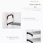 6 Layer Steel Shoe Rack – Heavy Duty Multi-Tier Shoe Organizer