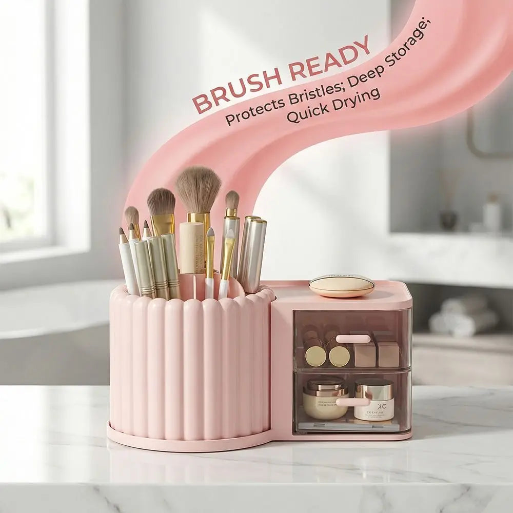Multipurpose Drawer Cosmetic Storage Box – Pen Holder & Makeup Organizer with Drawers