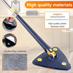 Triangle 360° Mop Refill Pad – Microfiber Replacement Head for Corner Mop
