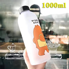 Panda Bear Transparent Water Bottle – Cute Straw Bottle (Leakproof & BPA Free)