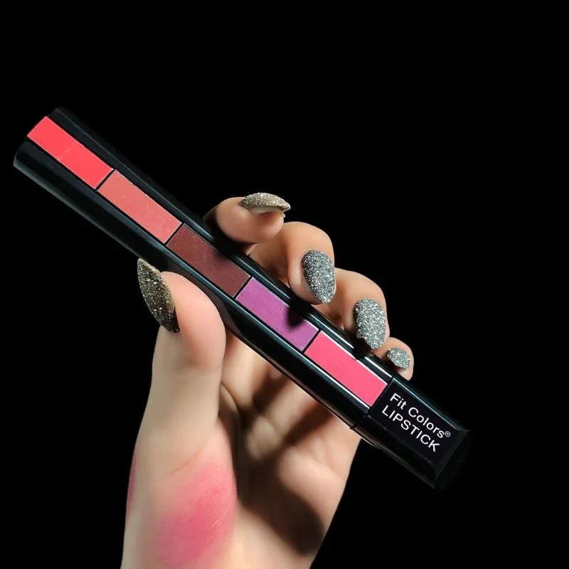 5 in 1 Lipstick Palette – Multi Shade Matte Lipstick Stick | Long Lasting Travel Friendly Lip Colors