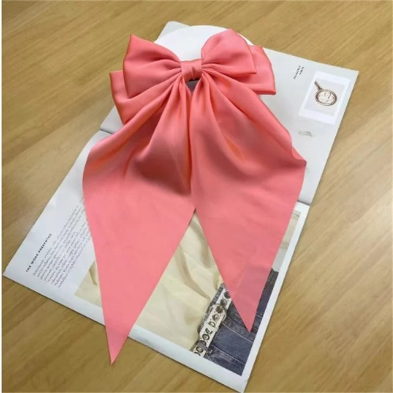 Pack of 2 Elegant Bow Hair Clip – Butterfly Style Long Tail Hair Accessory for Women & Girls