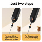Rechargeable Coffee Beater – Electric Milk Frother | Double Loop