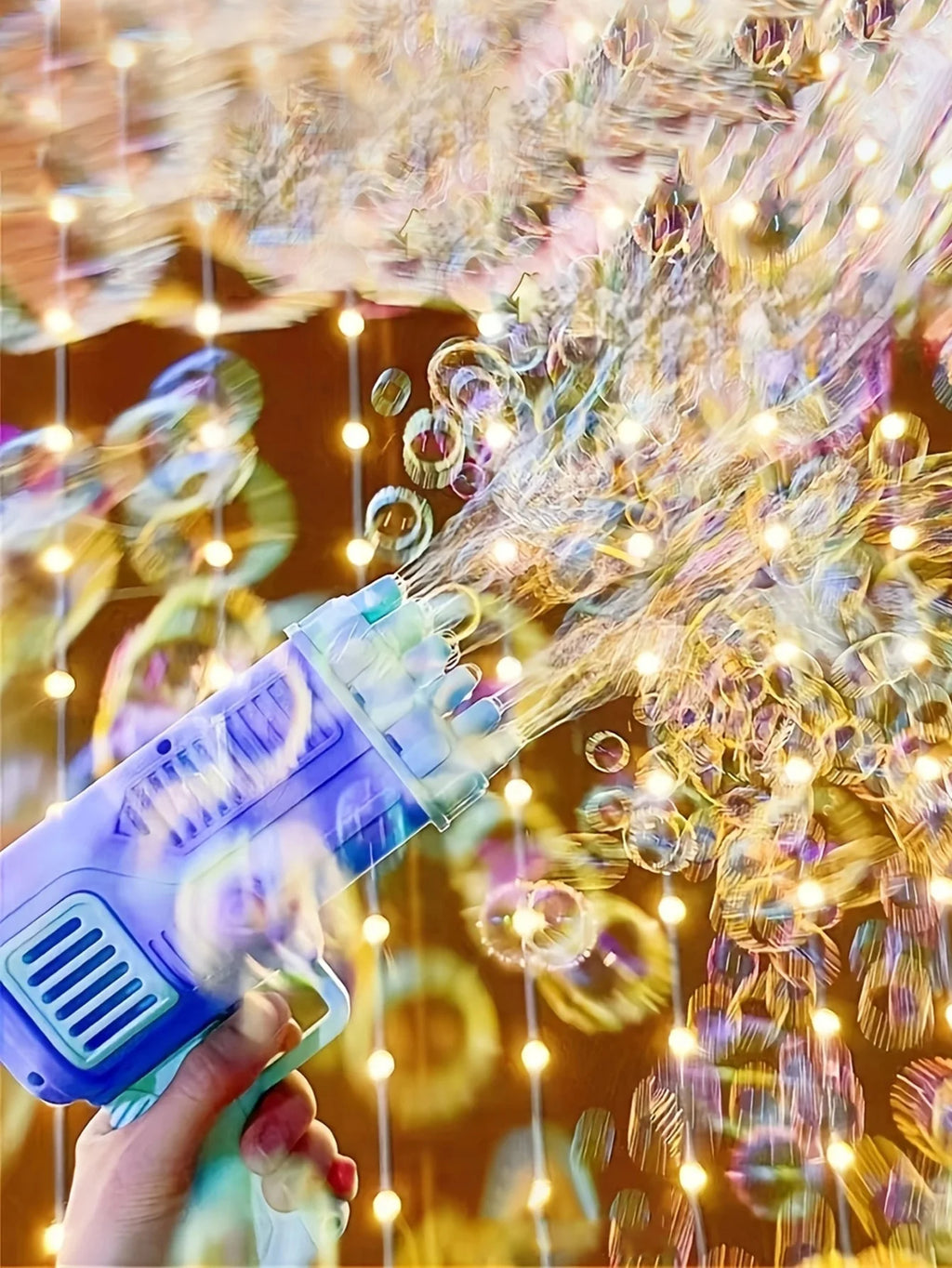 32 Hole Bubble Gun Bazooka for Kids – Automatic Bubble Blaster Toy
