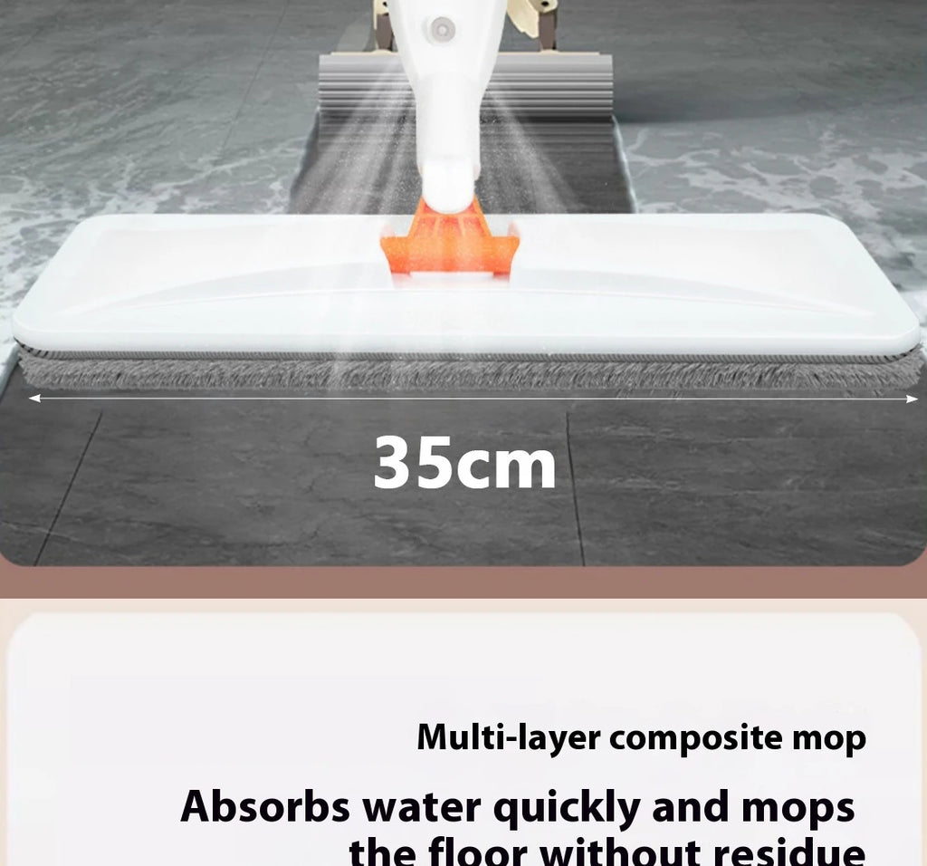 Spray Mop Aurora – Flat Floor Cleaner with Built-in Water Spray | Reusable Microfiber Mop