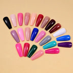 576pcs Artificial Nail Tips Set – Multi Color Long Nails Kit