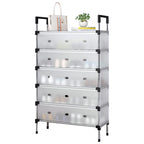 5 Layer Shoe Storage Rack with Dustproof Cover & Handles