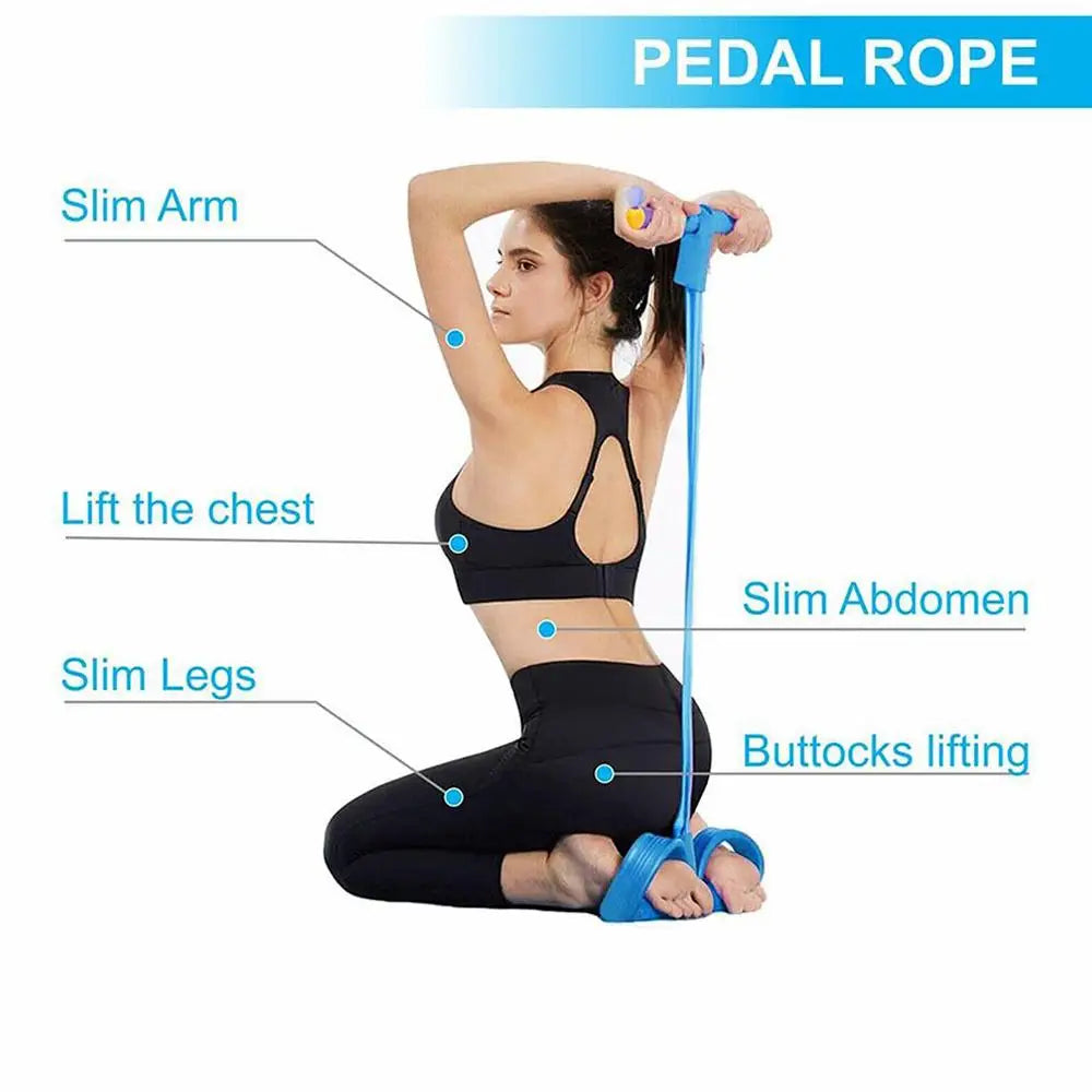 Heavy Duty Peddle Puller Tummy Trimmer Exercise Fitness Band