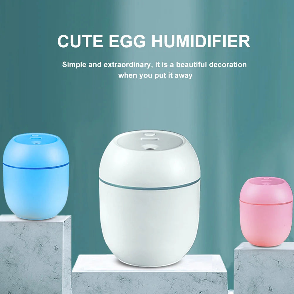 USB Humidifier Air Freshener – Quiet Mist Diffuser with LED Lights | Portable Room Moisturizer