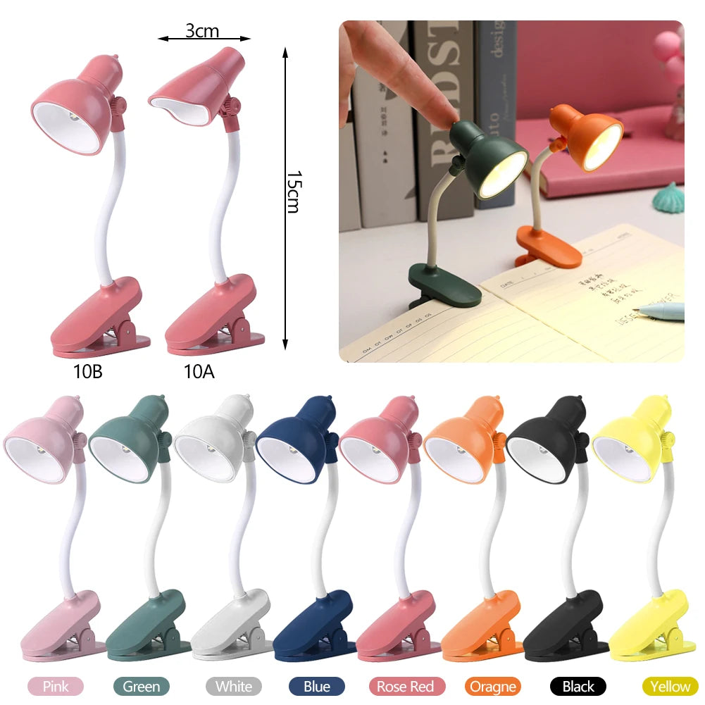 Mini LED Study Lamp – Portable Flexible Desk Light for Reading & Study