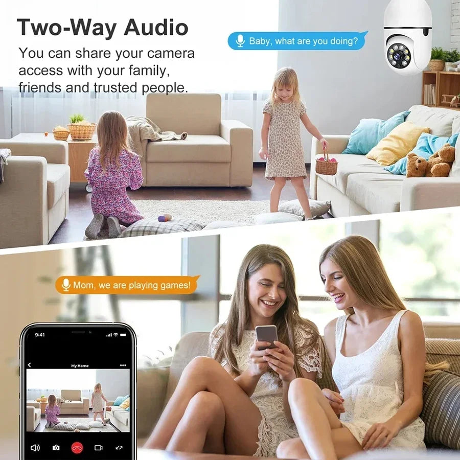 WiFi Bulb Camera 360° – HD Security Camera with Mobile App