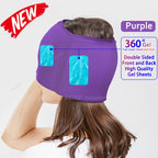 Hot & Cold Therapy Ice Cap – Gel Headache Relief Mask | Migraine Relief & Stress Cooling Cap