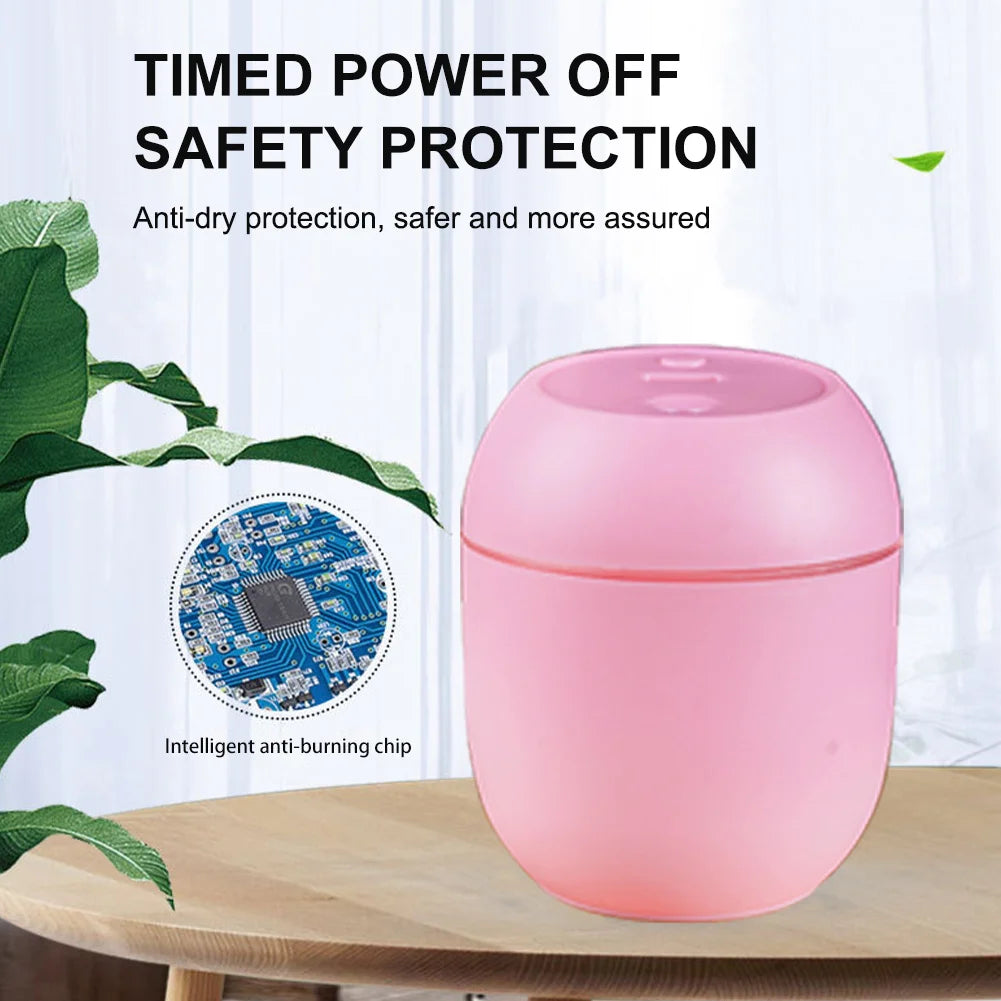 USB Humidifier Air Freshener – Quiet Mist Diffuser with LED Lights | Portable Room Moisturizer