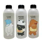 Panda Bear Transparent Water Bottle – Cute Straw Bottle (Leakproof & BPA Free)