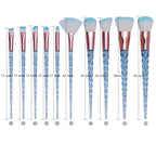Glitter Pagoda 7pcs Makeup Brush Set – Crystal Handle Cosmetic Brushes Kit