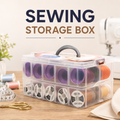 Adjustable   Stackable Storage Box Organizer – Multi Tier Plastic Storage Case with Compartments & Lock